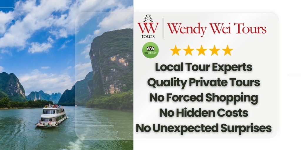 Wendy Wei Tours ad with river cruise and 5-star rating