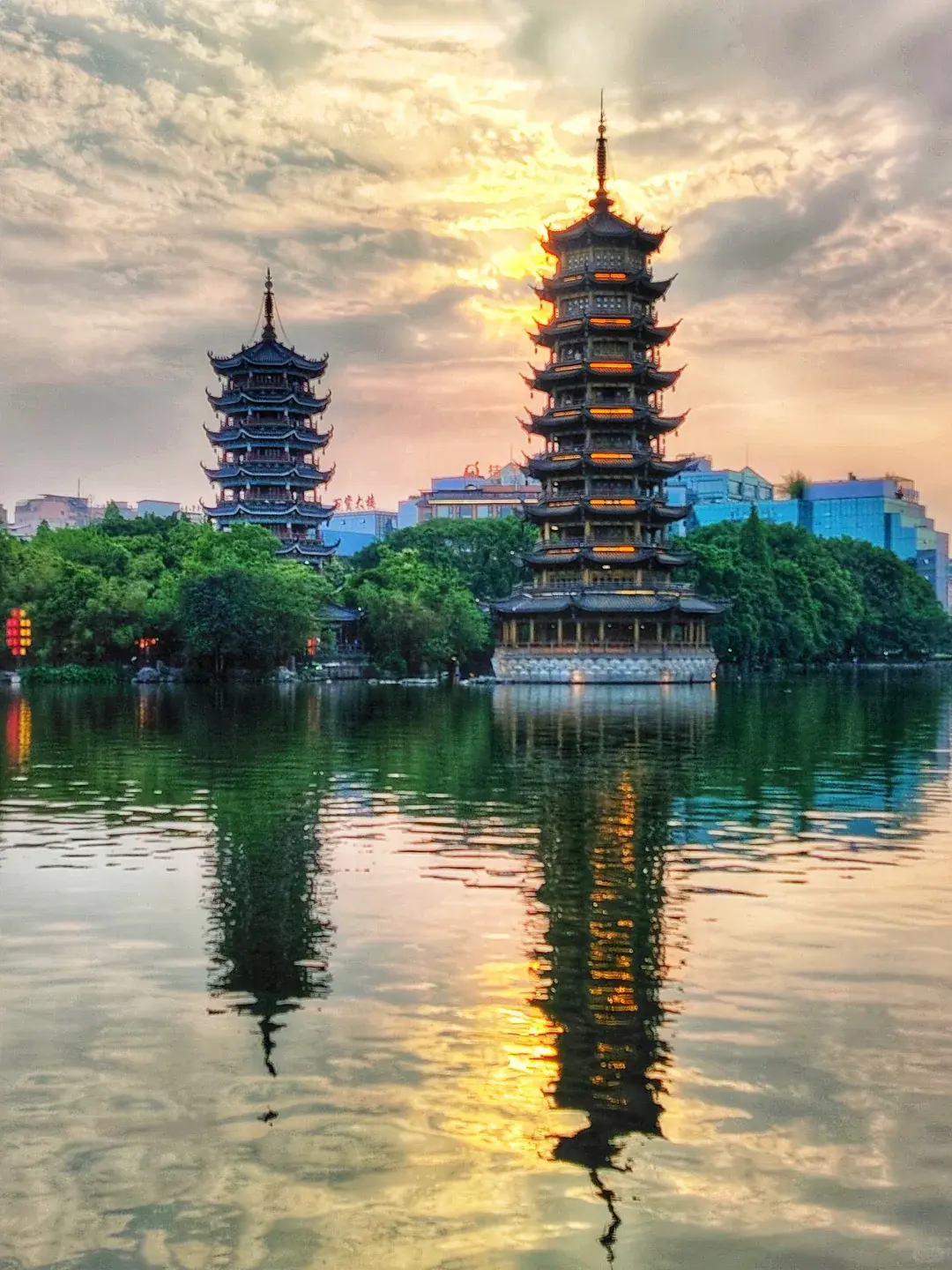 Sun & Moon Pagodas Guilin