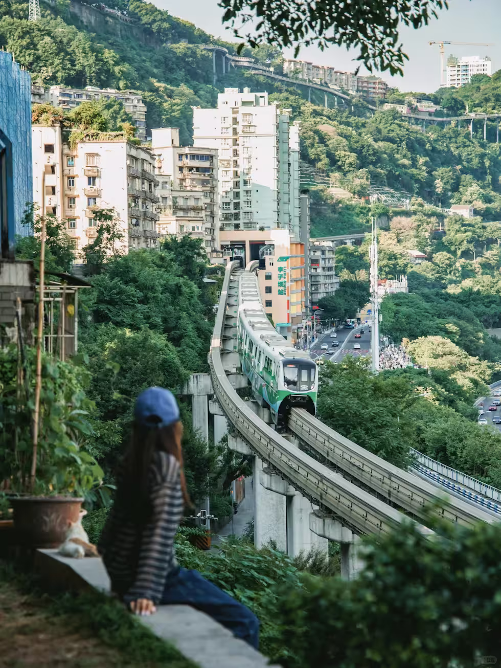 Liziba monorail hidden photo spot and unique Chongqing viewpoint